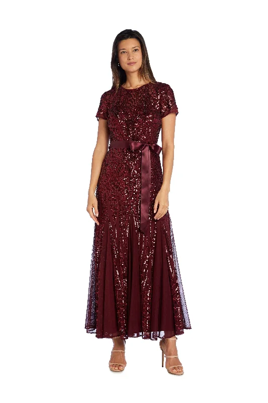 Formal Outfit For Women Anniversary Sale R&M Richards 1875P Long Formal Petite Sequins Dress