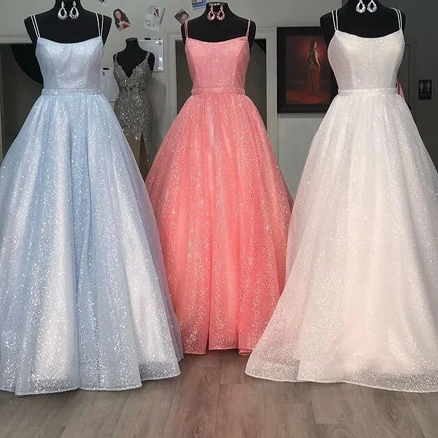 Women's Everyday Garments Custom Prom Dress,Tulle Prom Gown,Spaghetti Straps Evening Dress,A-Line Prom Gown   cg9433