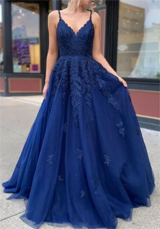 Women's Trendy Apparel Classic Timeless Elegant Style Women Lace Prom Dresses Long V-Neck Evening Gowns Formal Party Dress YPD554