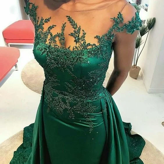 Vintage-Inspired Women's Apparel Beat the Heat in Tropical Styles Lace Prom Dress,ApplIques Prom Dress Custom Special Occasion Evening Gowns and Formal Dresses   cg13383