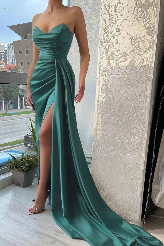 Women's Loungewear Clothes Great Prices on Feminine Styles Women Side Split Prom Dresses Long Train Evening Gowns Formal Party Dress YPD533