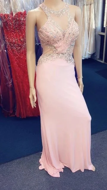 Casual Garments For Women Pink Prom Dress Pageant Gown With Beading   cg10238