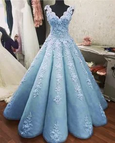 Timeless Women's Clothing Charming Ball Gown Prom Dresses Lace Embroidery  cg6845