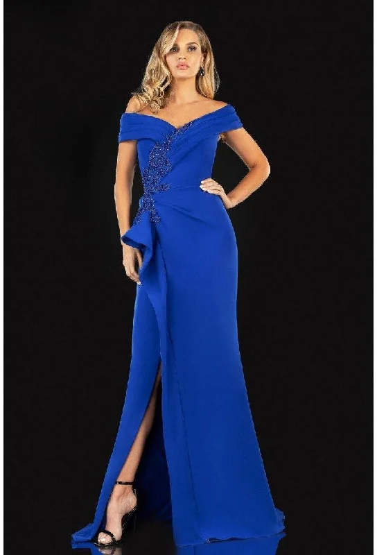 Women's High-End Clothing Last Chance Sale Terani Couture 2021M2986 Off Shoulder Formal Long Dress Sale