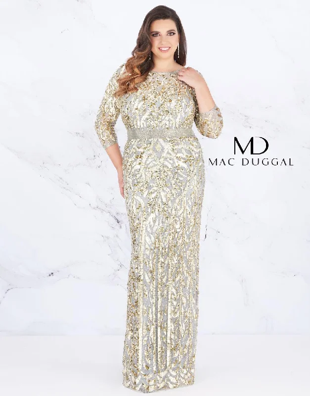 Women's Seasonal Clothing Winter Warm - Up Sale Mac Duggal Prom Long Dress Formal Plus Size