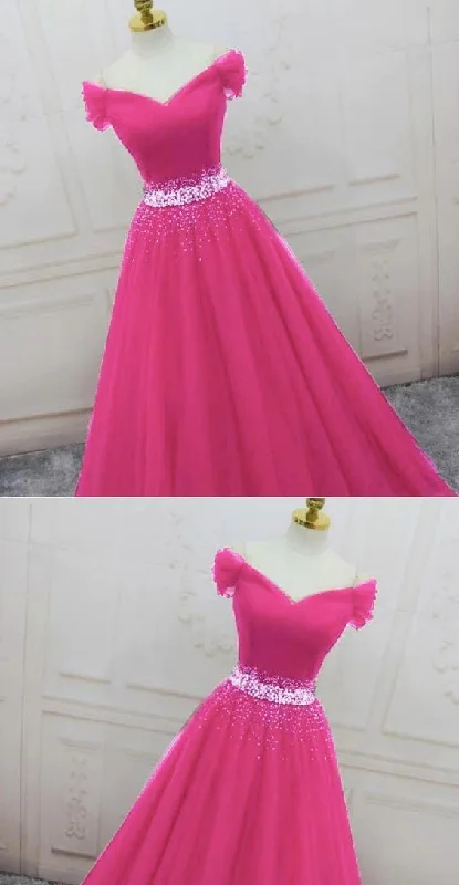 Women's Versatile Apparel hot bright pink prom Ball Gown  cg8600