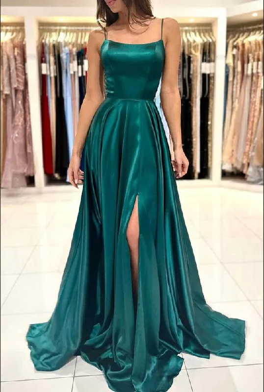 Women's Trendy Casual Outfit Discounts on Casual Weekend Styles Women Simple Prom Dresses Long Side Slit Evening Gowns Formal Party Dress YPD308