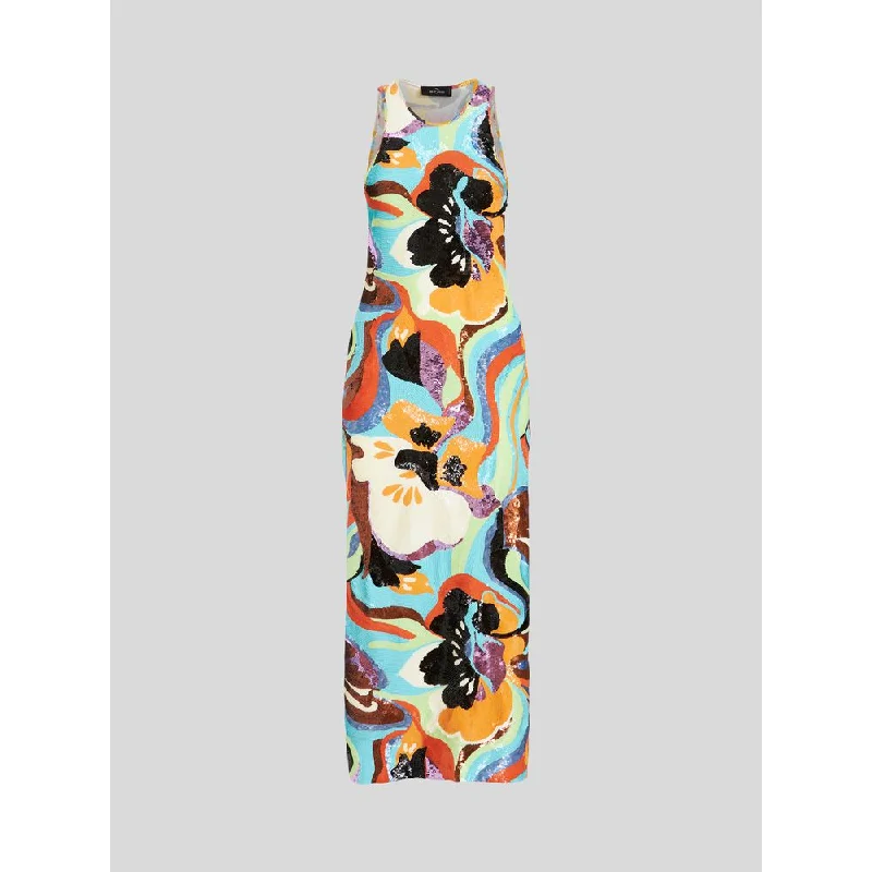 Women's Classic Outfit Limited - Edition Drops Floral Pattern Sequin Dress