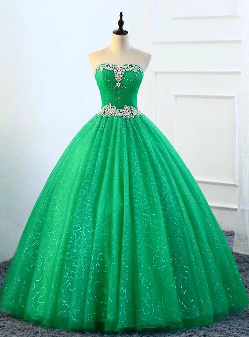 Chic Women's Attire Green ball gown prom dress cg5541